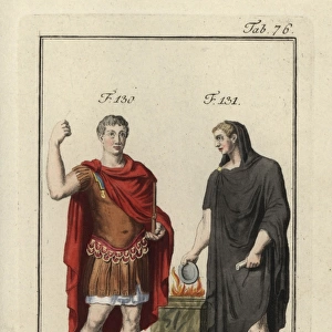 Emperor Augustus in the Paludamentum (war cloak)