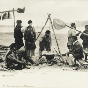 Fishermen on the River Volga at Samara