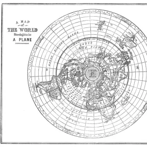 Flat Earth map of the world showing it to be a plane