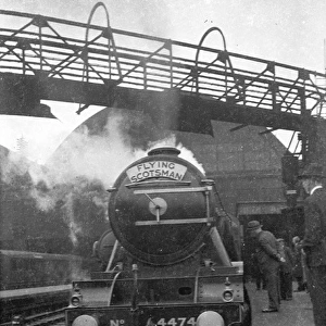 Flying Scotsman in a railway station