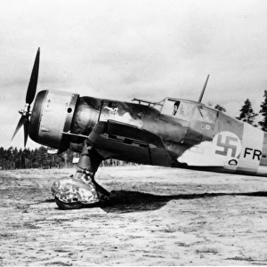 Fokker D XXI (side view, on the ground) -10th Finnish b