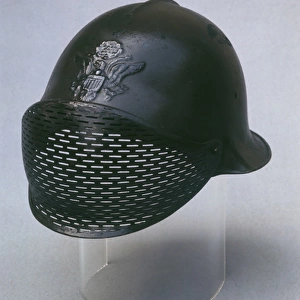 Franco-American Dunand helmet with visor, WW1