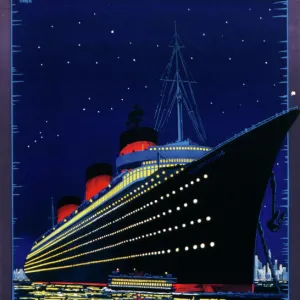 French Line Normandie poster