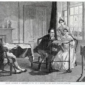 George Stephenson at Darlington - embroidery