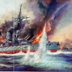 German fighting ship in Battle of Jutland, WW1