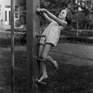 Girl on Climbing Frame