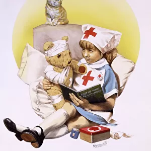Girl playing Nurse