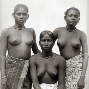 Three girls, Ceylon (Sri Lanka), circa 1880s