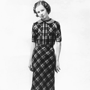 Girls Plaid Dress 1930S