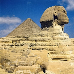 Ancient Egypt Framed Print Collection: Sphinx and Great Pyramid