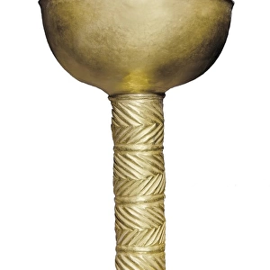 Golden goblet (2500-2000 BC). Hittite art. Jewelry