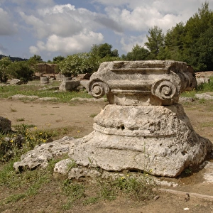 Greek Art. Leonidaion. Ionic capital. Olympia. Greece