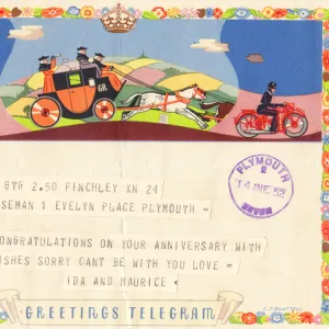 Greetings telegram, wedding anniversary