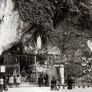 Grotto at Lourdes, France, circa 1890s