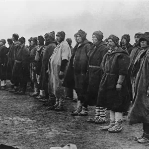 A group of raw Serbian peasant army recruits, badly in need of military training