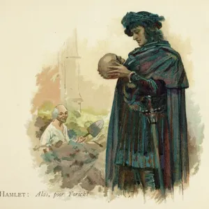 Hamlet with Yorick's Skull Print Hamlet with Yorick's Skull Print