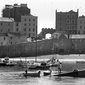 The harbour of Tenby, Pembrokeshire on a summer day