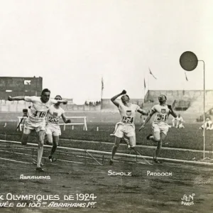 Harold Abrahams wins 100m - 1924 Olympics