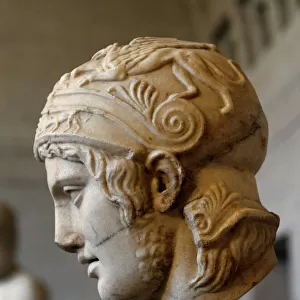 Head of a statue of Ares. Roman sculpture after original of