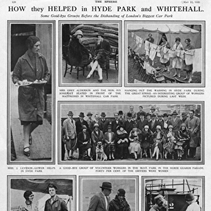 How they helped in Hyde Park and Whitehall during the strike