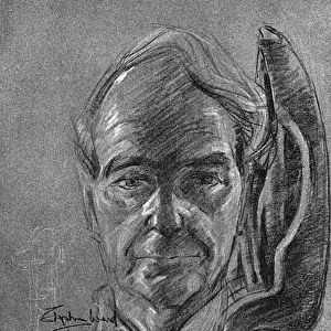 Henry Moore, as sketched by Stephen Ward, 1961