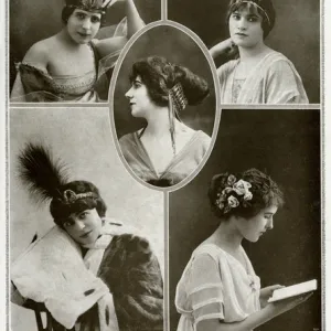 High fashion evening hairstyles with accessories 1912