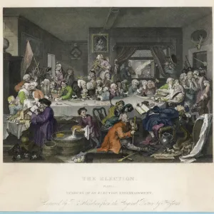 Hogarth Election Print, 1755 Hogarth Election Print, 1755