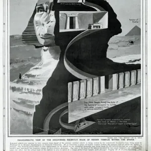 Historic Art Print Collection: Egyptian pyramids and tombs