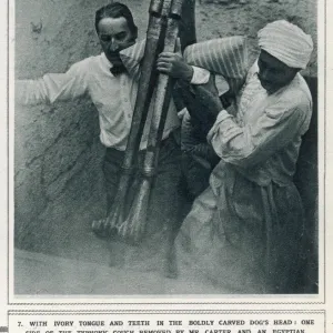 Howard Carter at the excavation of Tutankhamun