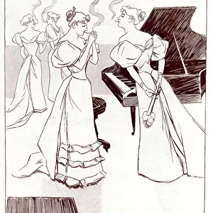 Hypothetical female smoking party, May 1894