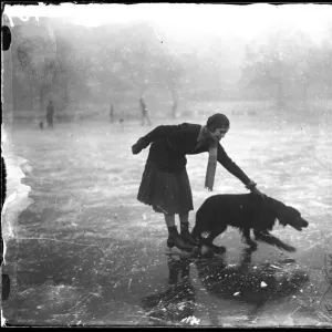 Ice Skating Dog