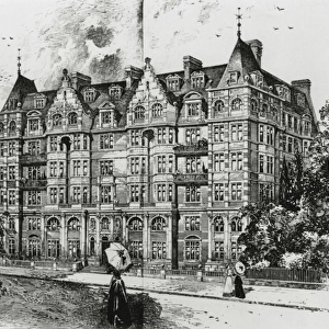 IMechE building and ladies holding parasols