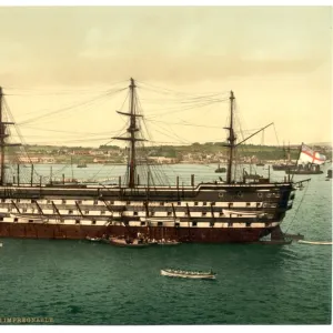 The Impregnable training ship, Plymouth, England The Impregn