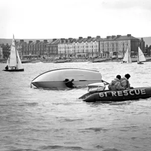 In-shore rescue service at work, Eastbourne, Sussex