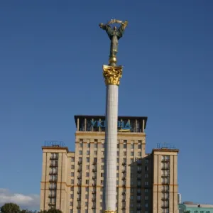 Independence Square and Hotel Ukraine, Kiev