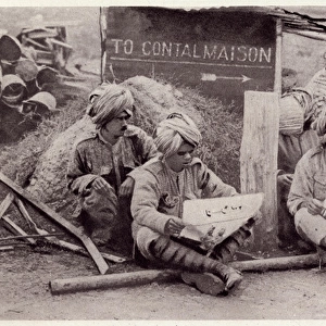 Indian troops stationed at Contalmaison during WWI