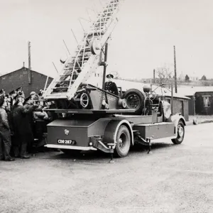 Inspecting a new turntable ladder