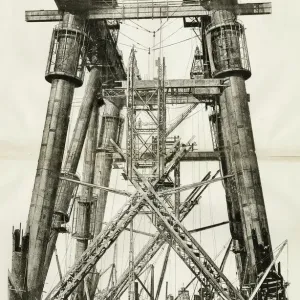 The Forth Bridge: Queensferry Pier Print, South View The Forth Bridge: Queensferry Pier Print, South View