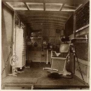 Interior of a mobile French dental laboratory 1916