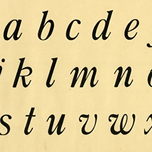 Italic alphabet, lower case A-Z