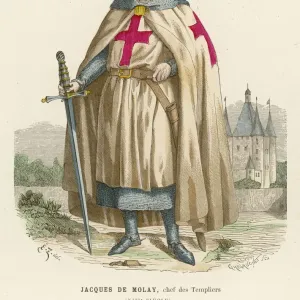 Portrait of Jacques de Molay (ca 1243-1314) Print. Art Prints