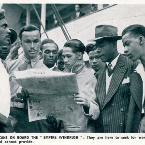 Jamaicans on board the Empire Windrush