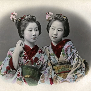 Two Japanese geishas