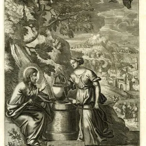 Jesus disputing with the woman of Samaria