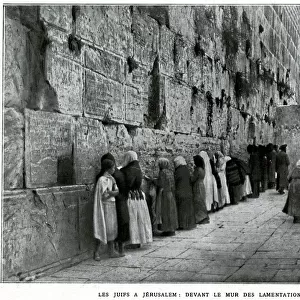 Jews at the Wailing Wall, Jerusalem