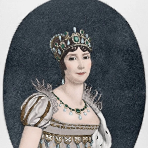 Josephine de Beauharnais (1763-1814). Engraving. Colored