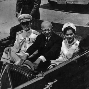 King Bhumibol Adulyadej and Queen Sirikit in the USA