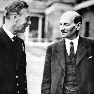 King George VI and Clement Attlee, Buckingham Palace, 1945