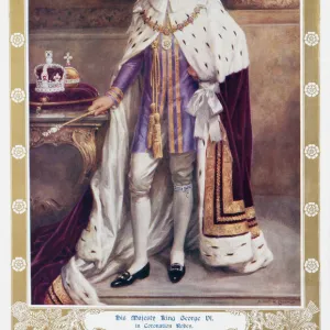 King George VI in Coronation Robes by Albert Collings