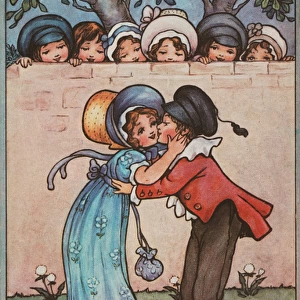 Kissing couple observed, by Florence Hardy